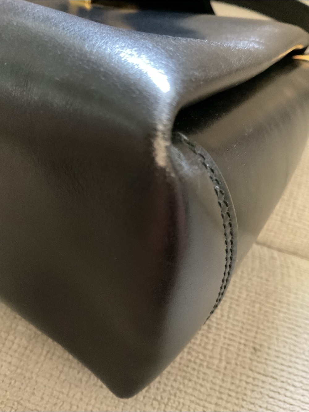Gucci Vintage Kelly Black Leather Bag - Picture 6 of 9